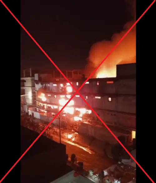 Viral video does not show Gul Plaza building collapsing after fire; it&rsquo;s from 2025