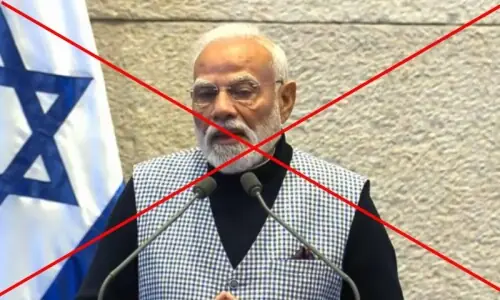 Viral clip of Modi announcing special aid package for Afghanistan during speech at Israeli Knesset is fake