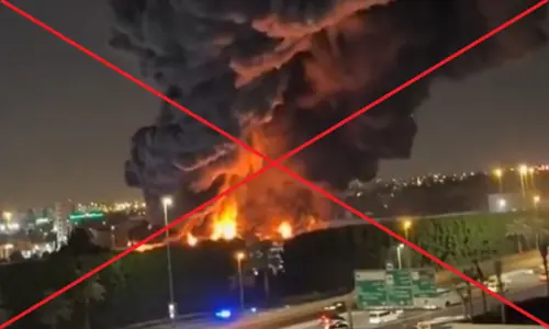 Viral video does not show fire from Iranian missile attack in Tel Aviv; it&rsquo;s old from Dubai