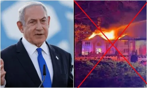 Viral video does not show Israeli PM Netanyahu&rsquo;s house on fire