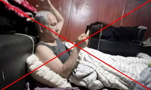 Viral image of Israeli PM Benjamin Netanyahu resting in a shelter is AI-generated Viral image of Israeli PM Benjamin Netanyahu resting in a shelter is AI-generated