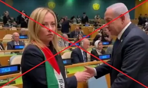 Viral video of Italian PM Meloni ignoring Netanyahu at UNGA session is AI-generated