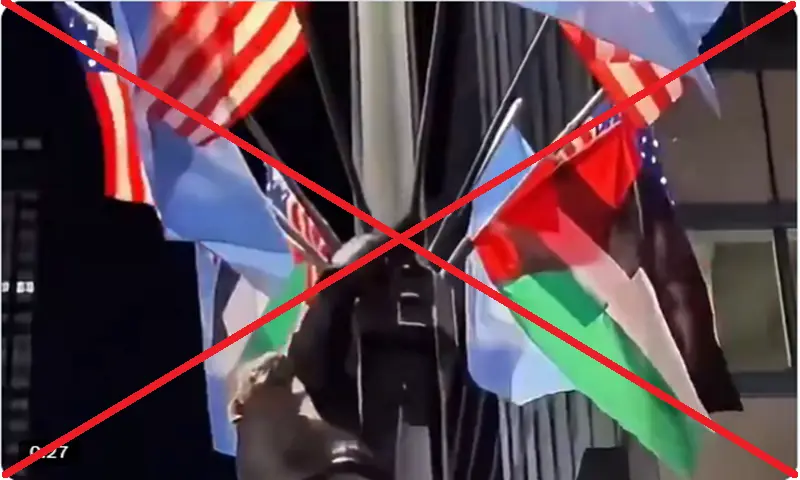 Viral video does not show Muslims tearing down US flag in New York City after Zohran Mamdani’s mayoral win