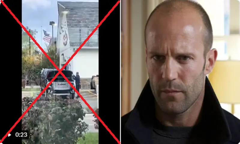 Viral video does not show Hollywood actor Jason Statham displaying Palestine flag on his car