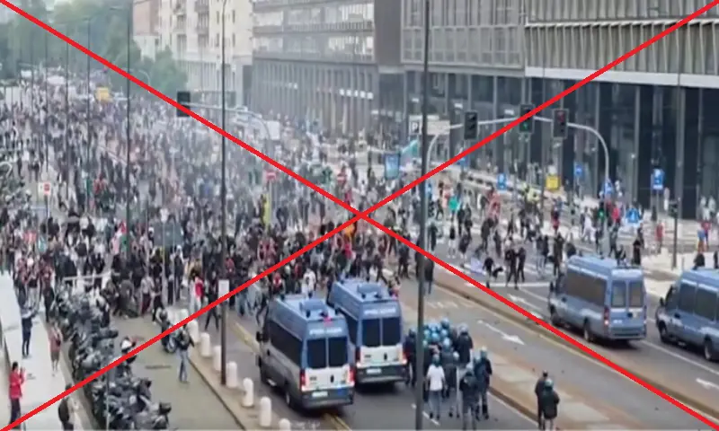 Viral video of pro-Palestine protest in Italy is old from September 2025