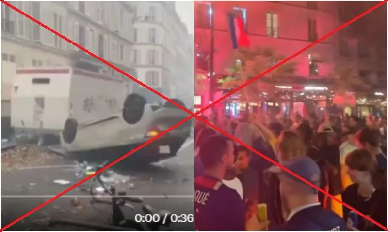 Viral clips don't show Moroccan fans rioting in Paris after losing to France in FIFA World Cup