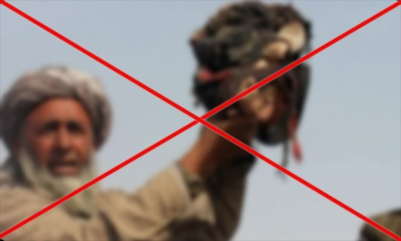 Image of man holding burnt beheaded baby's corpse is from Afghanistan in Nov 2016, not Kurram's Bagan town