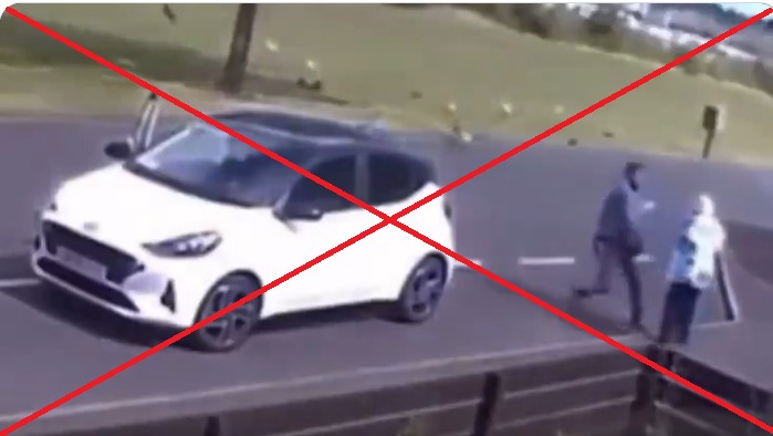 Video does not show a Pakistani man stealing bag from a British woman; suspect was Scottish national