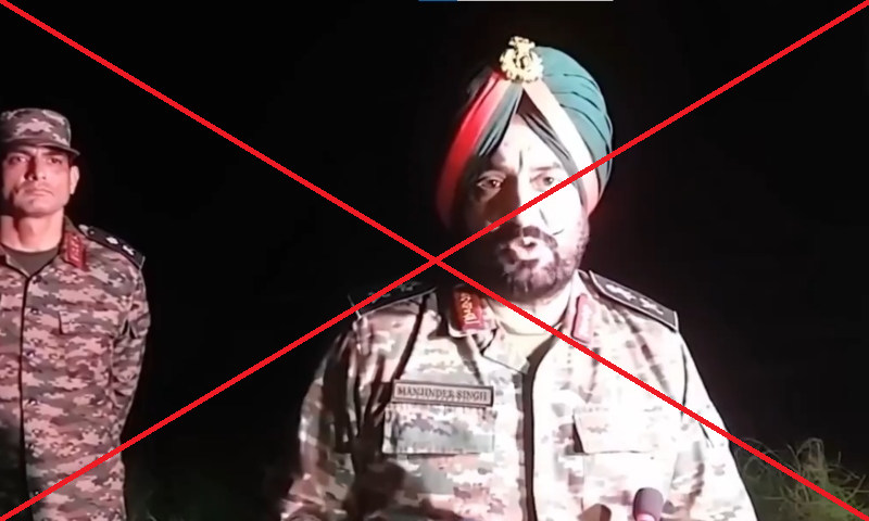 Viral video of Indian army official criticising tri-military exercises as optics stunt for Bihar elections is doctored