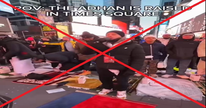Viral video does not show Muslims praying in Times Square after Zohran Mamdani’s mayoral win