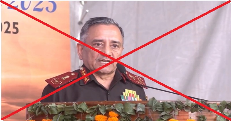 Viral video of Indian CDS Anil Chauhan criticising PM Modi for politicising army is doctored